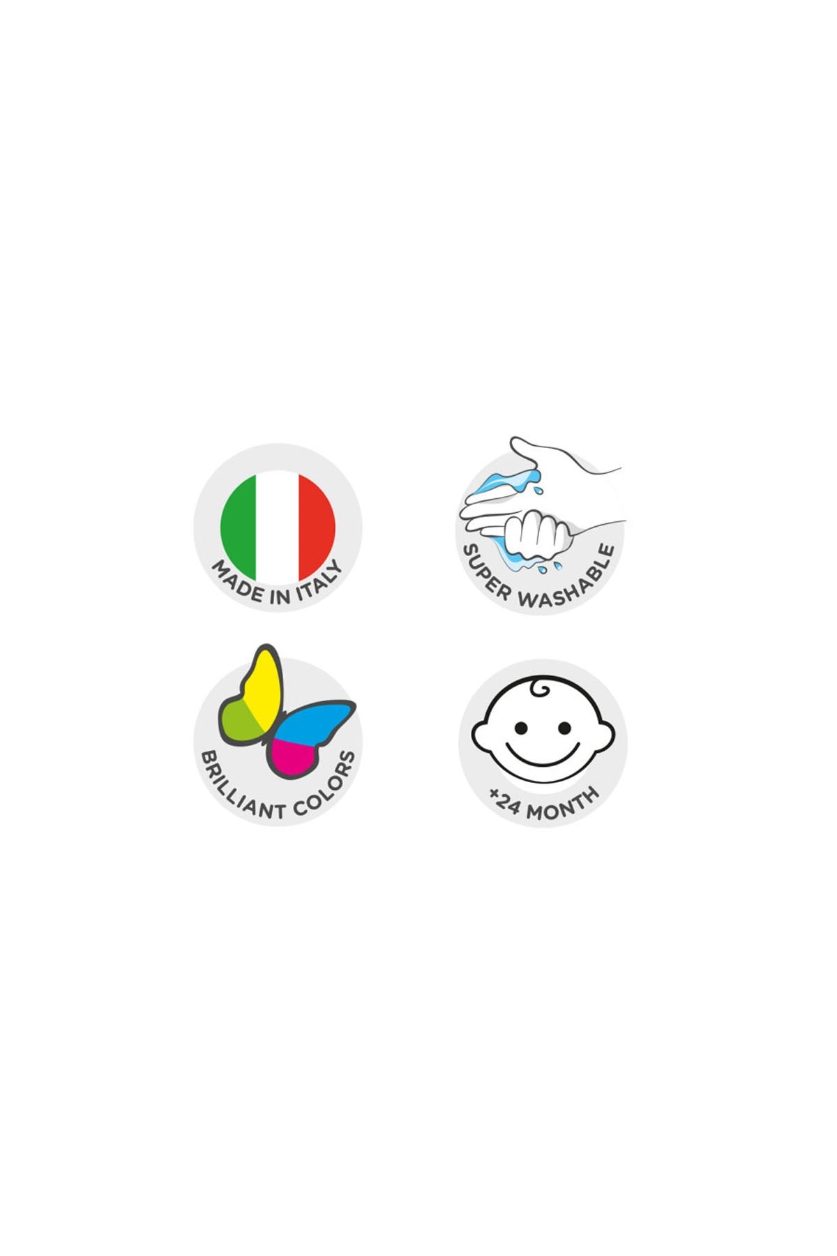 Carioca 8’li Süper Yıkanabilir Bebek Parmak Boyası - Welcome Baby