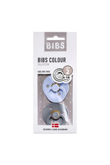 Bibs Colour Emzik 2'li Dark Iron/Baby Blue No:2 Latex - Welcome Baby