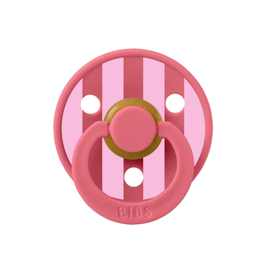 Bibs Studio Colour Block Kauçuk Emzik Coral Baby Pink No 1