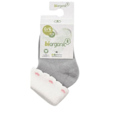 Biorganic Kalpli Kız Bebek Çorabı