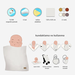 Bistyle Müslin Battaniye Taş Rengi