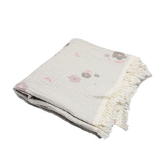 Bistyle Müslin Battaniye Jakarlı Soft White