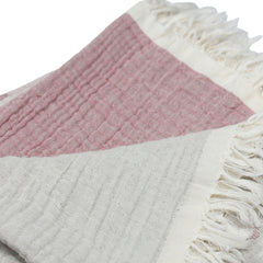 Bistyle Müslin Battaniye Jakarlı Soft White