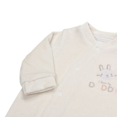 Bistyle Açık Bej Kadife Tulum I Love Daddy