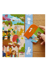 Moritoys Brain Trainer Puzzle: Farmer’s Market 48 Parça Yapboz, Bulma, Sayma ve Eşleştirme Oyunu