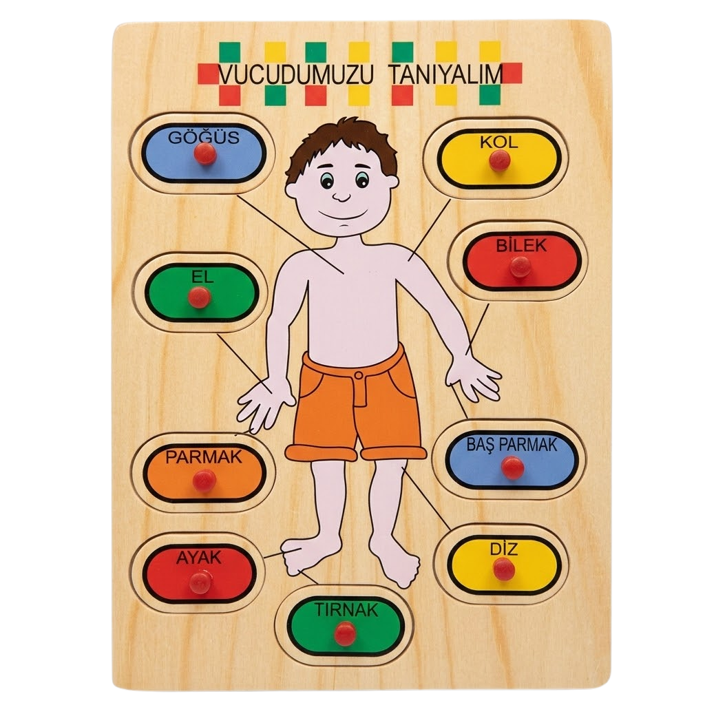 BuBu Ahşap Puzzle Vücut Parçaları - Welcome Baby