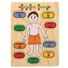 BuBu Ahşap Puzzle Vücut Parçaları - Welcome Baby