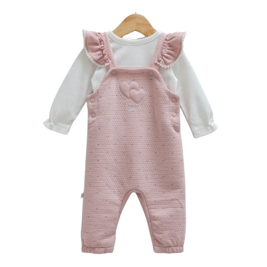 Caramell Desenli Kalpli Salopet