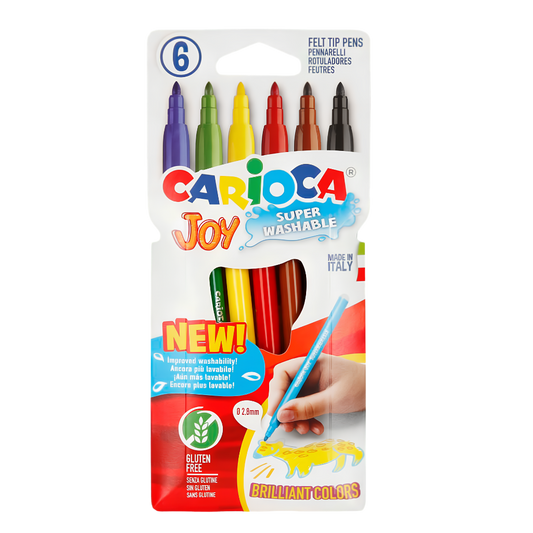 Carioca Joy Süper Yıkanabilir 6’lı Keçeli Boya Kalemi