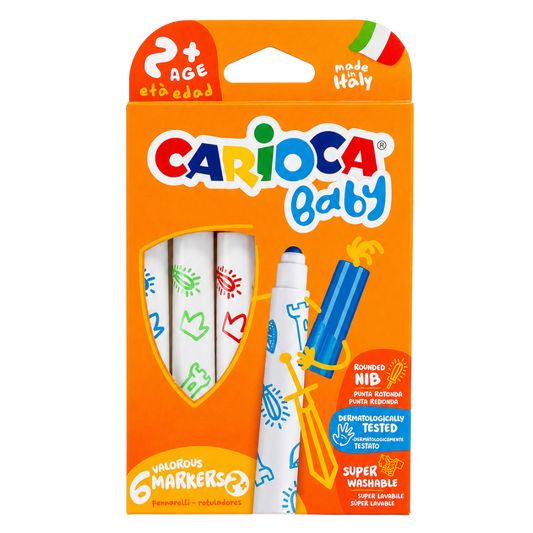 Carioca Jumbo Bebek Süper Yıkanabilir 6’lı Jumbo Keçeli Boya Kalemi