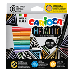 Carioca 8’li Metalik Keçeli Boya Kalemi