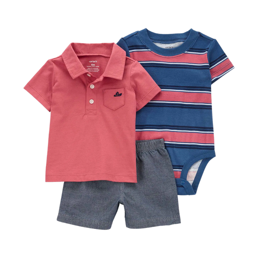 Carter's Erkek Bebek 3'lü Alt Üst Set