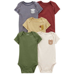 Carter's Erkek Bebek Kısa Kollu Body 5'li Paket