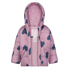 Carter's Kız Bebek Mont Kalp Baskılı Pembe