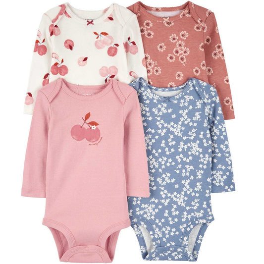 Carter's Kız Bebek Uzun Kollu Body Set 4'lü Paket