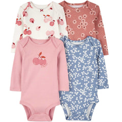 Carter's Kız Bebek Uzun Kollu Body Set 4'lü Paket