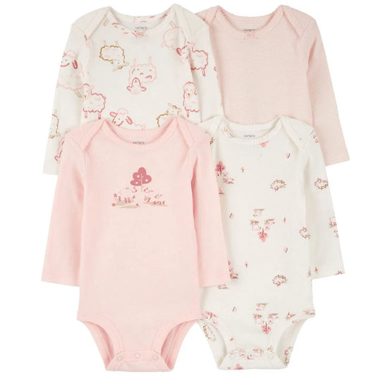 Carter's Kız Bebek Uzun Kollu Body Set 4'lü Paket