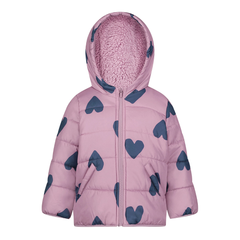 Carter's Kız Bebek Mont Kalp Baskılı Pembe