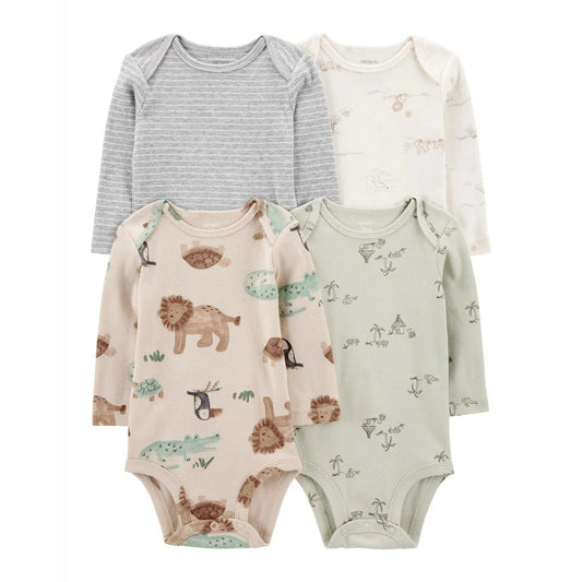 Carter's Layette Erkek Bebek uzun Kollu 4lü Body