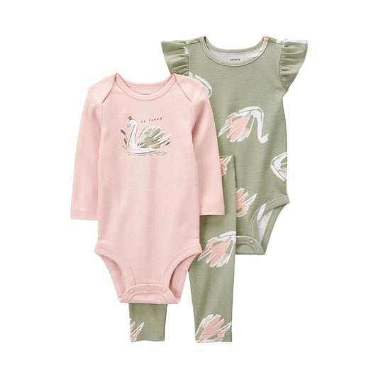 Carter's Layette Kız Bebek 3'lü Alt Üst Set