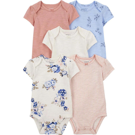 Carter's Layette Kız Bebek 5’li Kısa Kollu Body