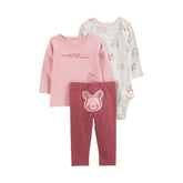Carter's Layette Kız Bebek Body Pantolon 3’lü Set