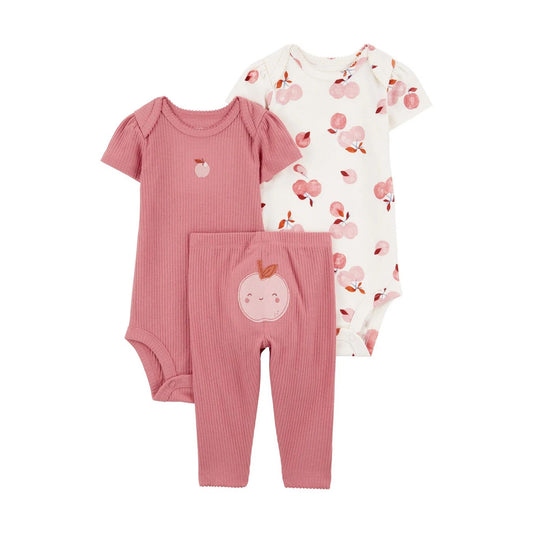 Carter's Layette Kız Bebek Body Pantolon Set 3'lü Paket