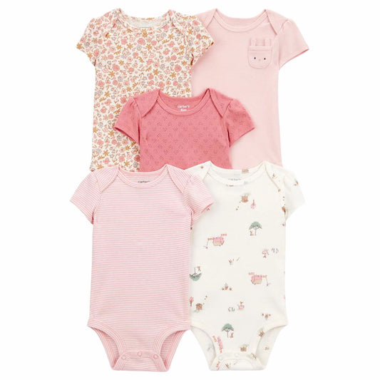 Carter's Layette Kız Bebek Kısa Kollu 5'li Body