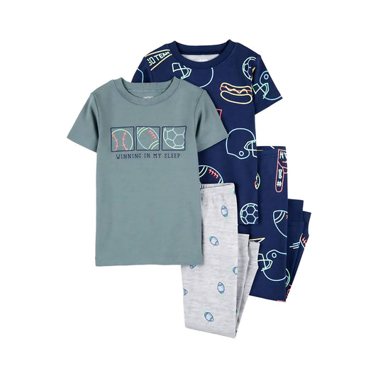 Carter's Küçük Erkek Çocuk Pijama Set 4'lü Takım