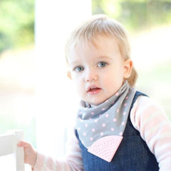 Cheeky Chompers Diş Kaşıyıcılı Önlük Polka Dot Pink