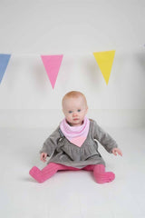 Cheeky Chompers Desenli Diş Kaşıyıcılı Fular Önlük Pembe