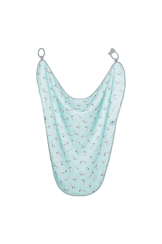 Cheeky Chompers Mavi Müslin Çok Amaçlı Örtü