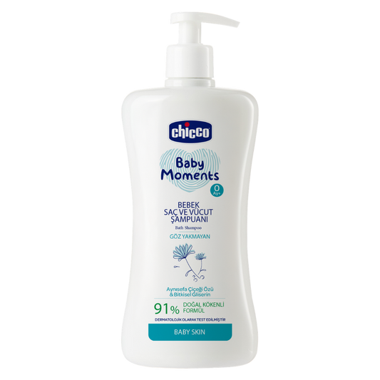 Chicco Baby Moments Doğal Saç ve Vücut Şampuanı 500ml