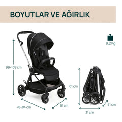 Chicco One4ever Lounge Bebek Arabası Black Beauty
