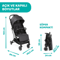 Chicco Trolley Me Bebek Arabası Light Grey