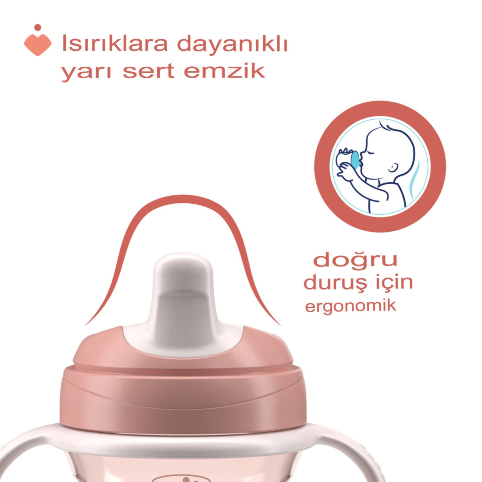 Chicco Yumuşak Uçlu Geçiş Bardağı Kız Pembe 6