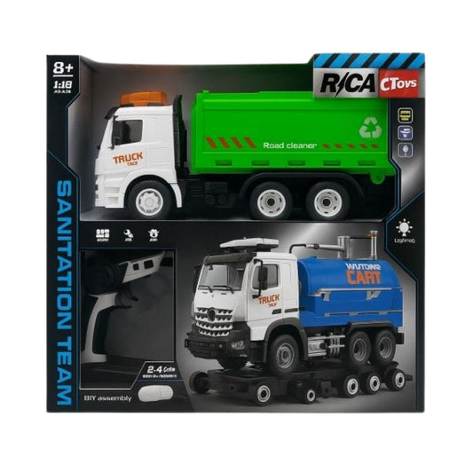 Ctoys 1:18 Usb Şarjlı Kumandalı Sök Tak Çöp Kamyonu