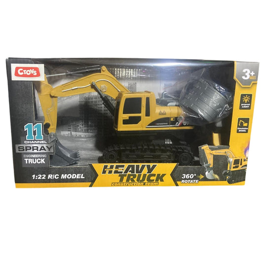 Ctoys 1:22 Işıklı Sesli Ve Müzikli Uzaktan Kumandalı Buharlı Ekskavatör