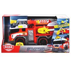 Dickie İtfaiye Aracı, Sesli ve Işıklı, Uzatılabilir Merdivenli, Su Fonksiyonlu, 36 cm