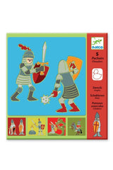 Djeco Resim Boyama Şablonları Knights