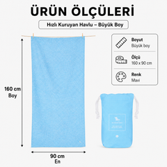 Dock And Bay Hızlı Kuruyan Havlu Essential L Lagoon Blue