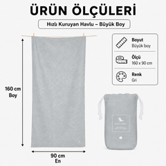Dock And Bay Hızlı Kuruyan Havlu Essential L Mountain Grey