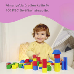 Eichhorn Renkli Ahşap Bloklar 100 Parça