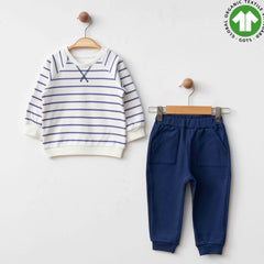 Eslenza Organik Erkek 2'li Takım Çizgili