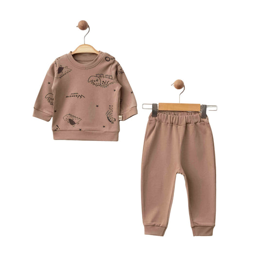 Eslenza Organik 2'li Takım Kahverengi