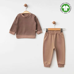 Eslenza Organik Erkek 2'li Takım Kahverengi