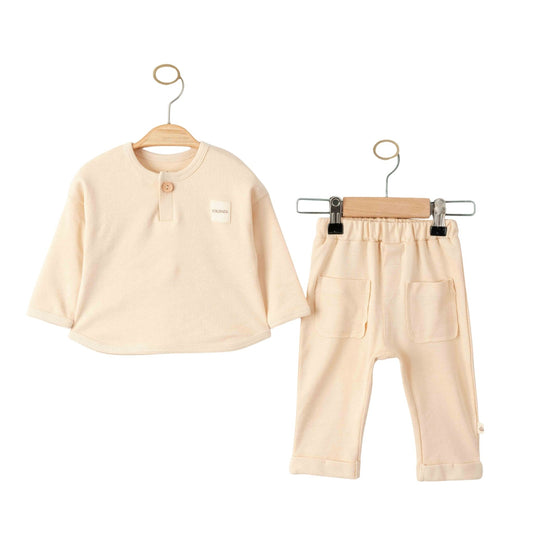 Eslenza Organik Erkek 2'li Takım Bej