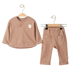 Eslenza Organik Erkek 2'li Takım Kahverengi