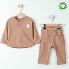 Eslenza Organik Erkek 2'li Takım Kahverengi