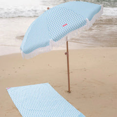 Flamingueo Caramel Plaj ve Bahçe Şemsiyesi Mavi